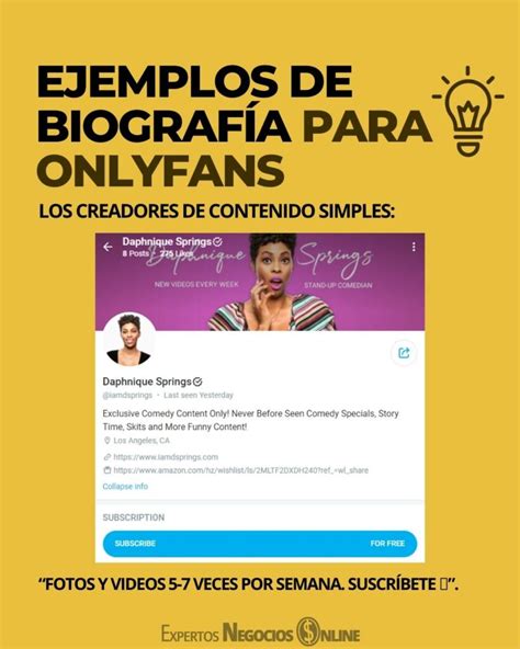 frases biografa para onlyfans ejemplos|Onlyfans Bio Ideas That REALLY Work & Example。